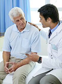 Patient with prostatitis in the appointment of a specialist